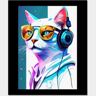 Cat DJ Posters and Art